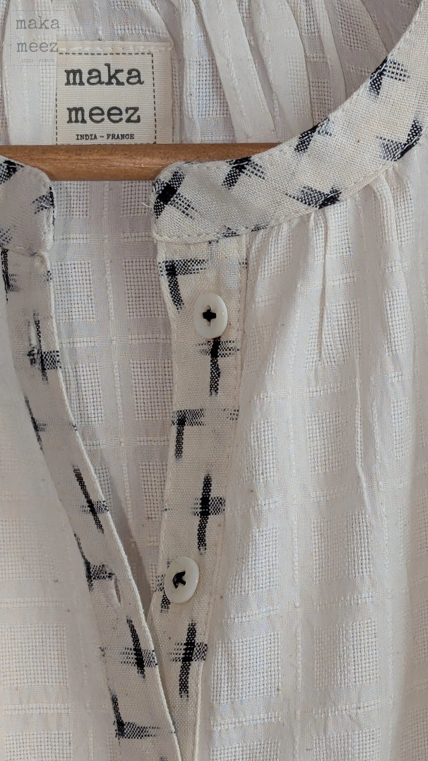 Kati Blouse - White Makameez