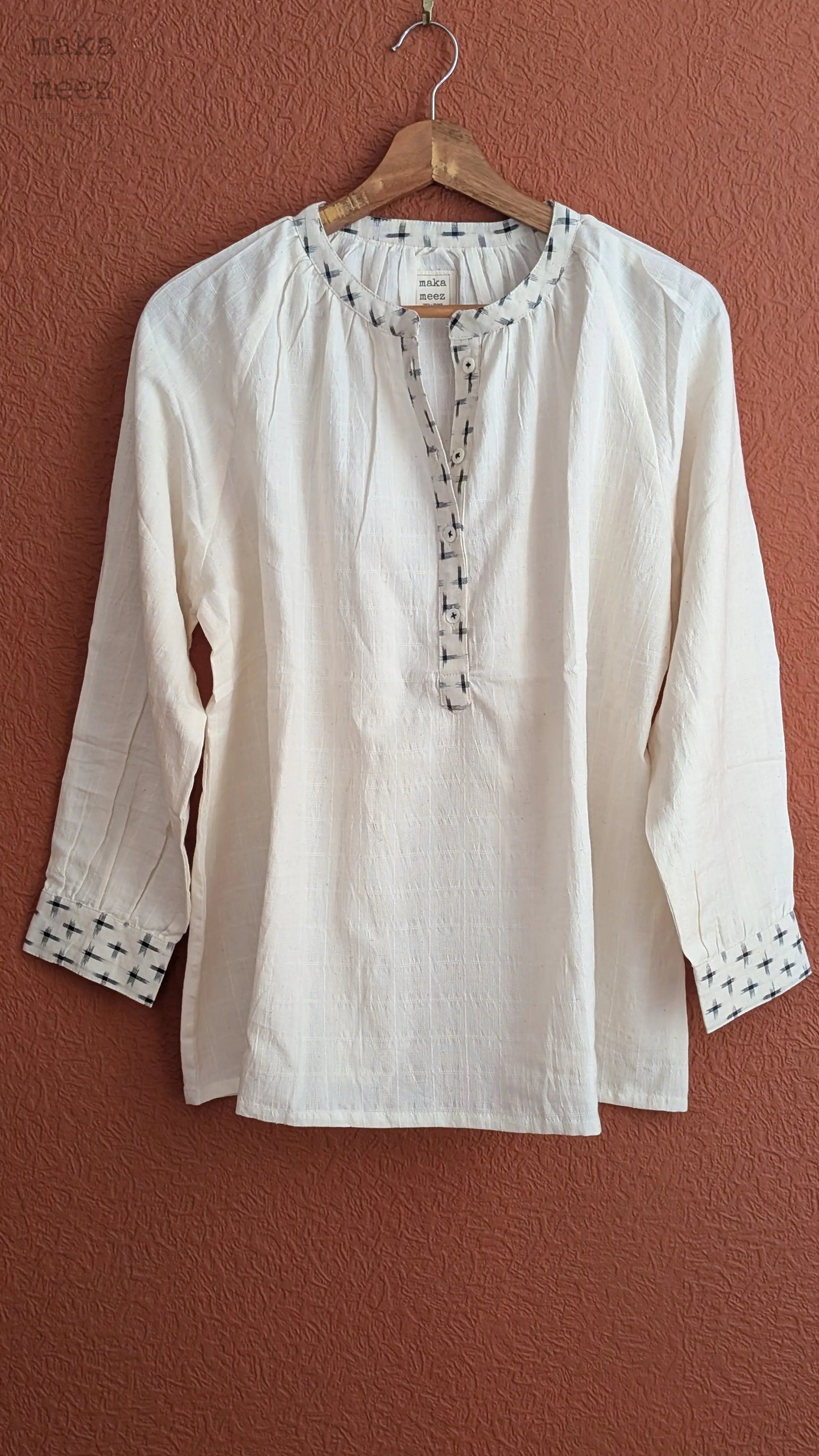 Kati Blouse - White Makameez