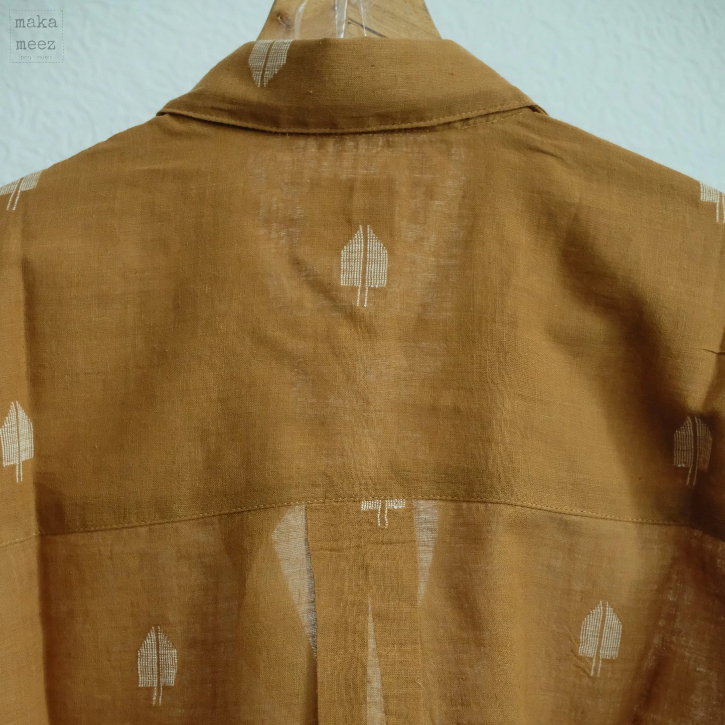 Lila Chemise Jamdani - Brown Makameez