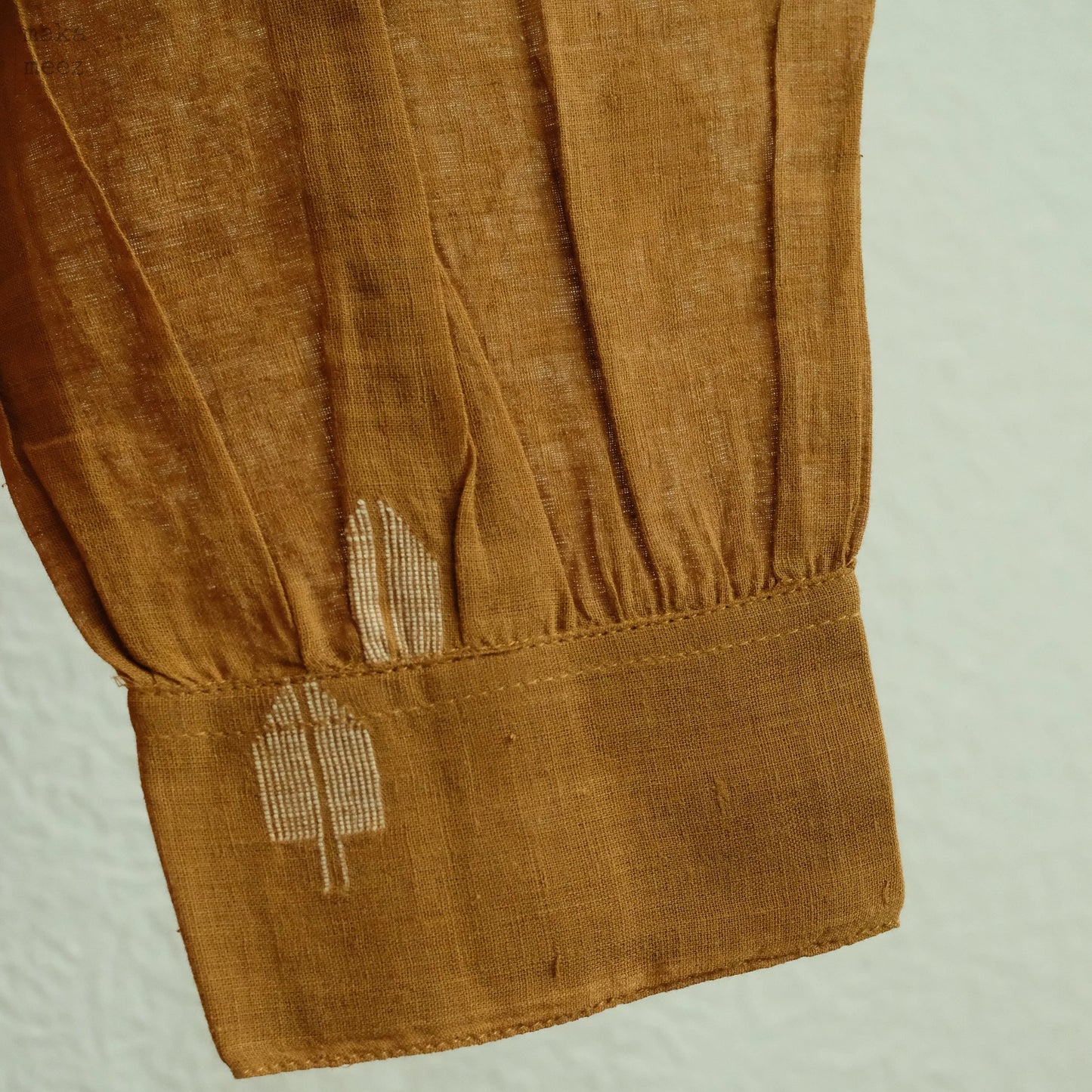 Lila Chemise Jamdani - Brown Makameez