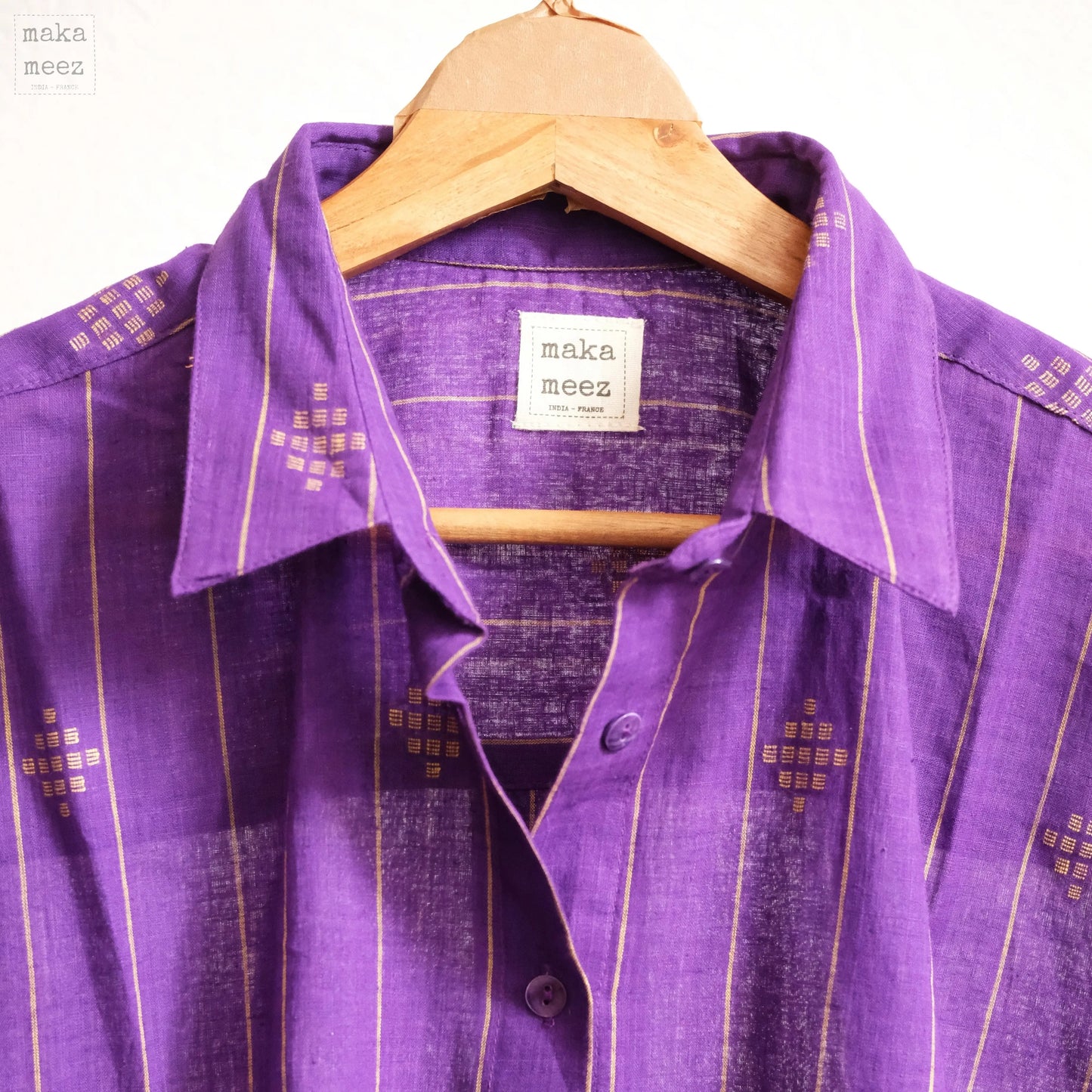 Lila Chemise Jamdani - Purple Makameez
