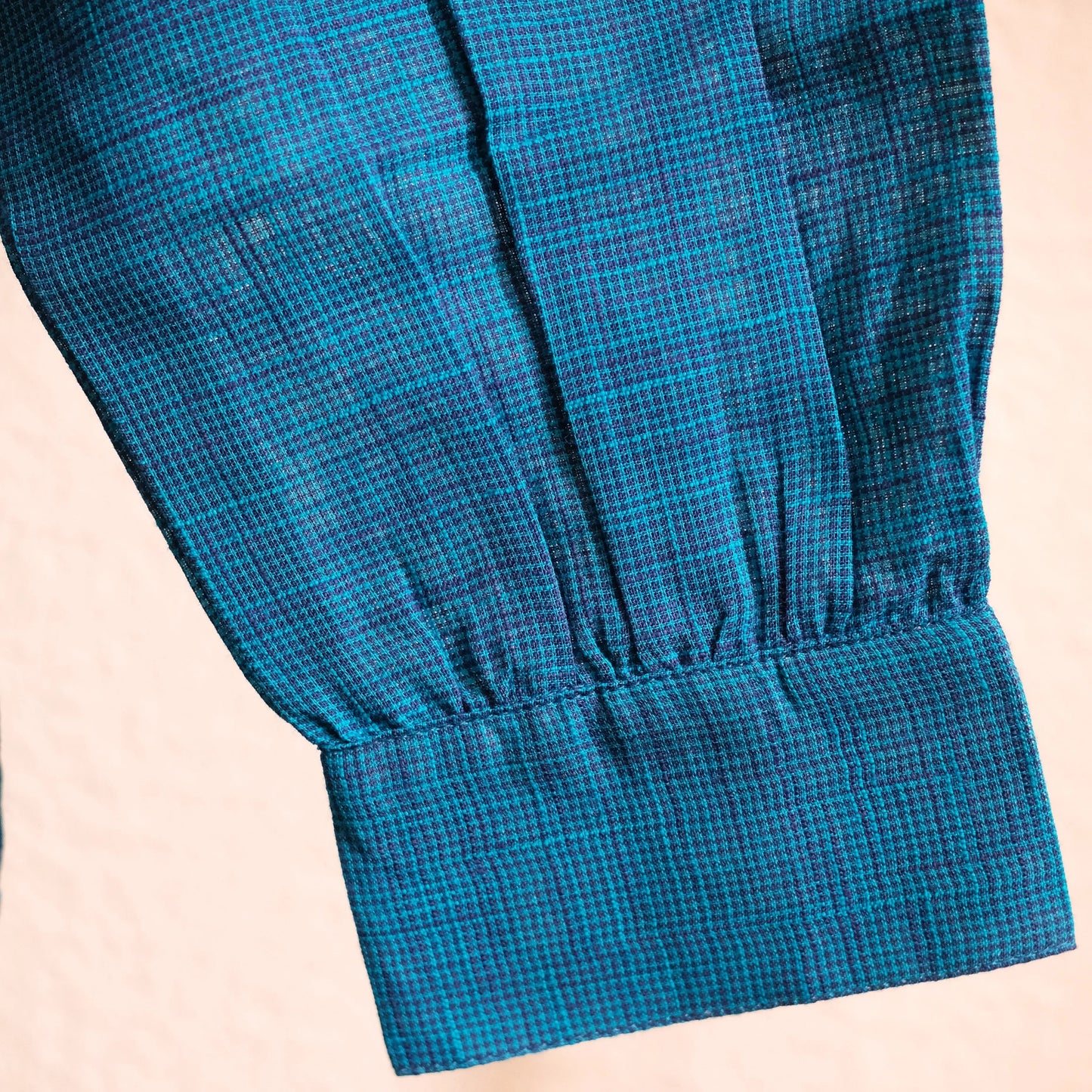 Lila Chemise Khadi - Blue Makameez