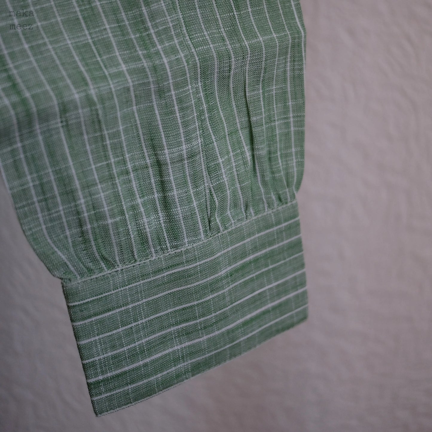 Lila Chemise Khadi - Green Makameez
