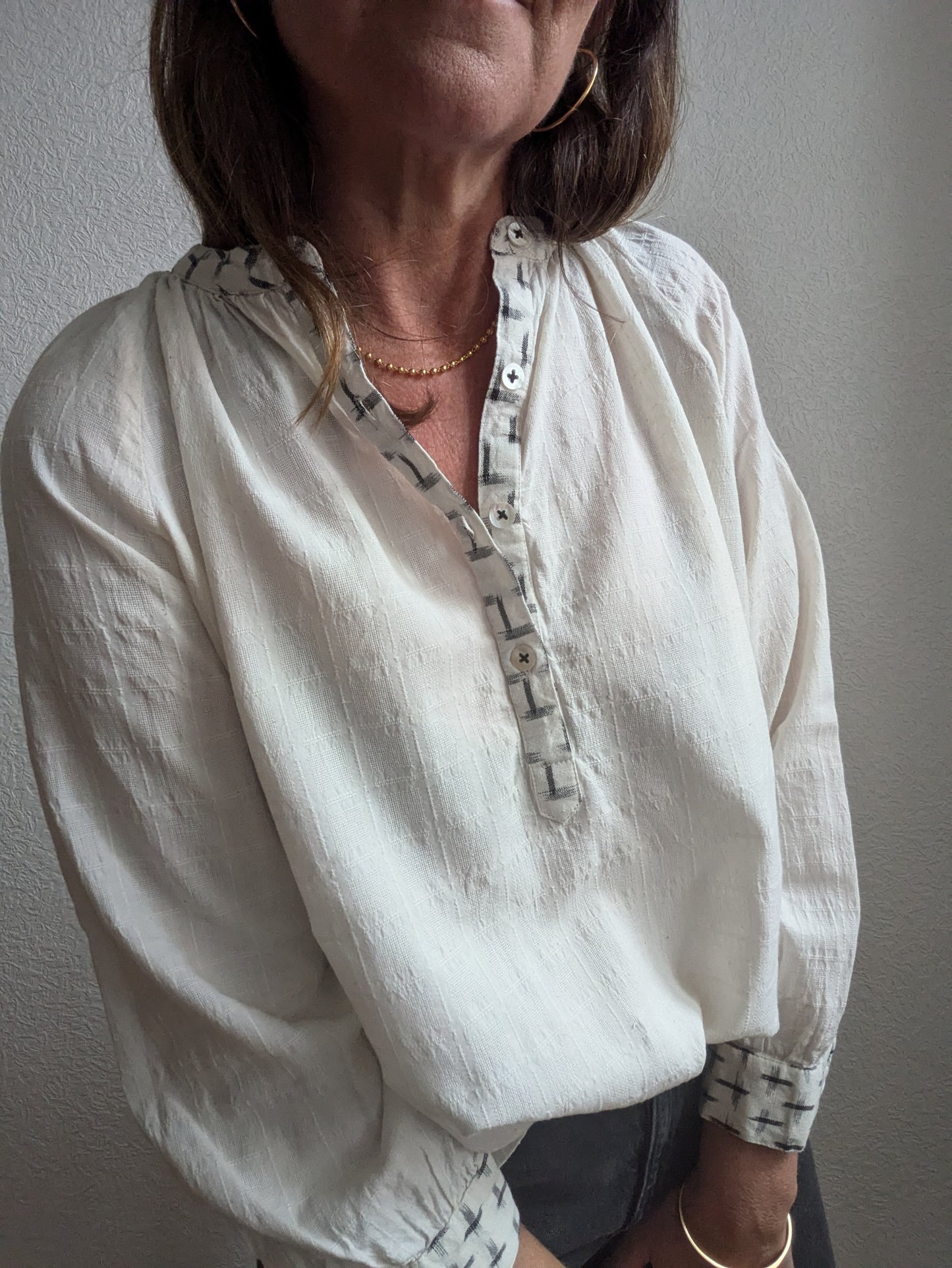 Kati Blouse - White Makameez
