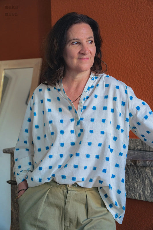 Blouse femme coton Ikat KATI  blouse  Makameez