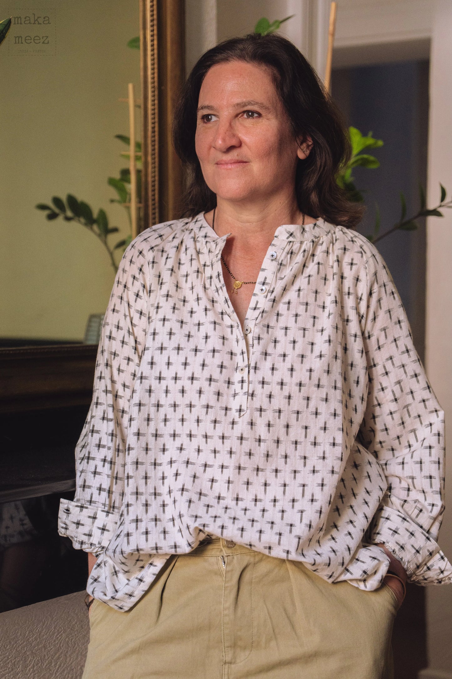 Blouse femme coton Ikat KATI