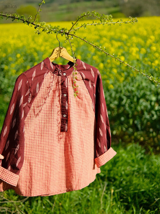 Blouse femme coton Ikat et Khadi KATI 2.0  Blouse  Makameez