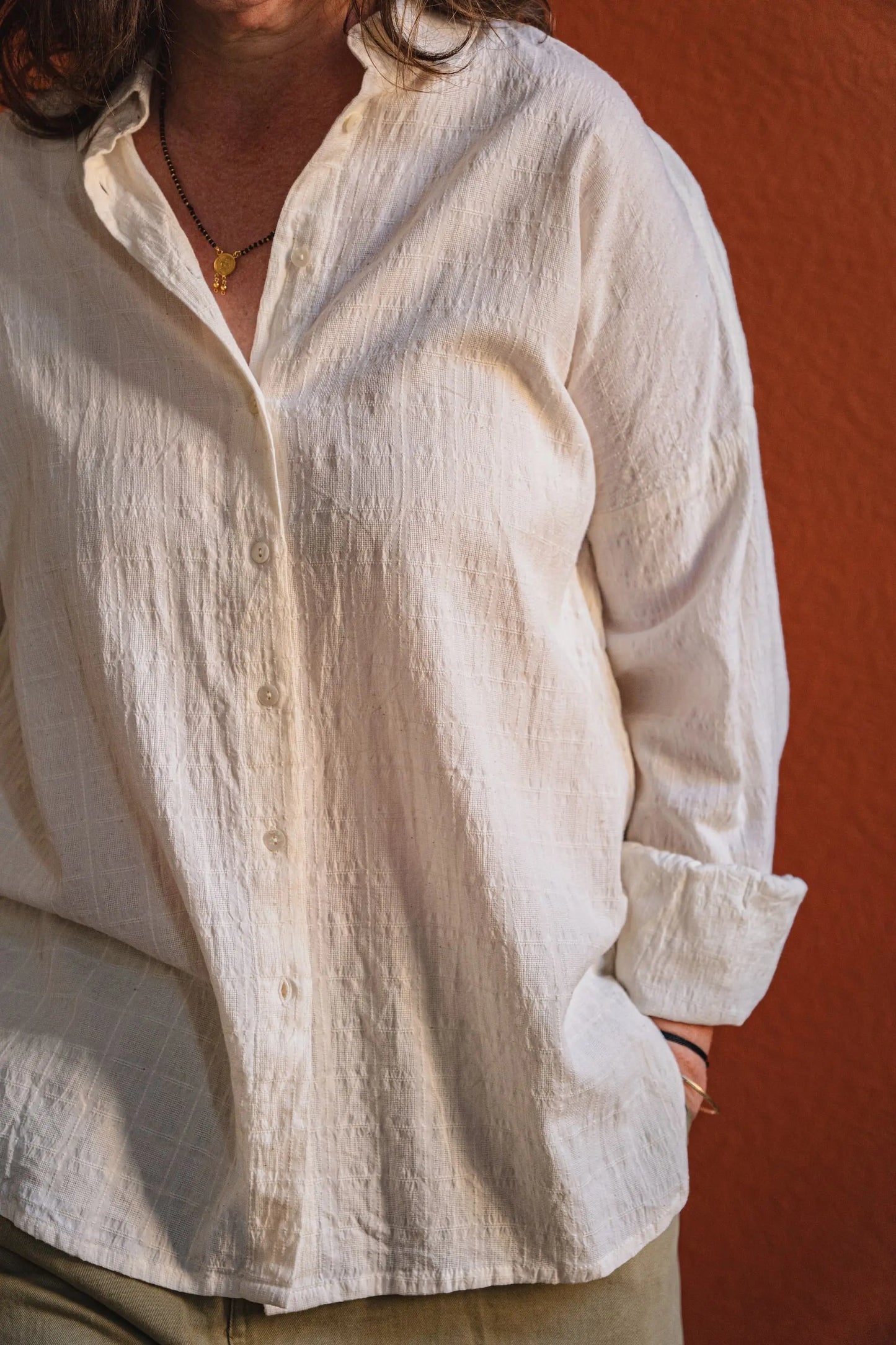 Chemise femme coton Jacquard LILA 2.0