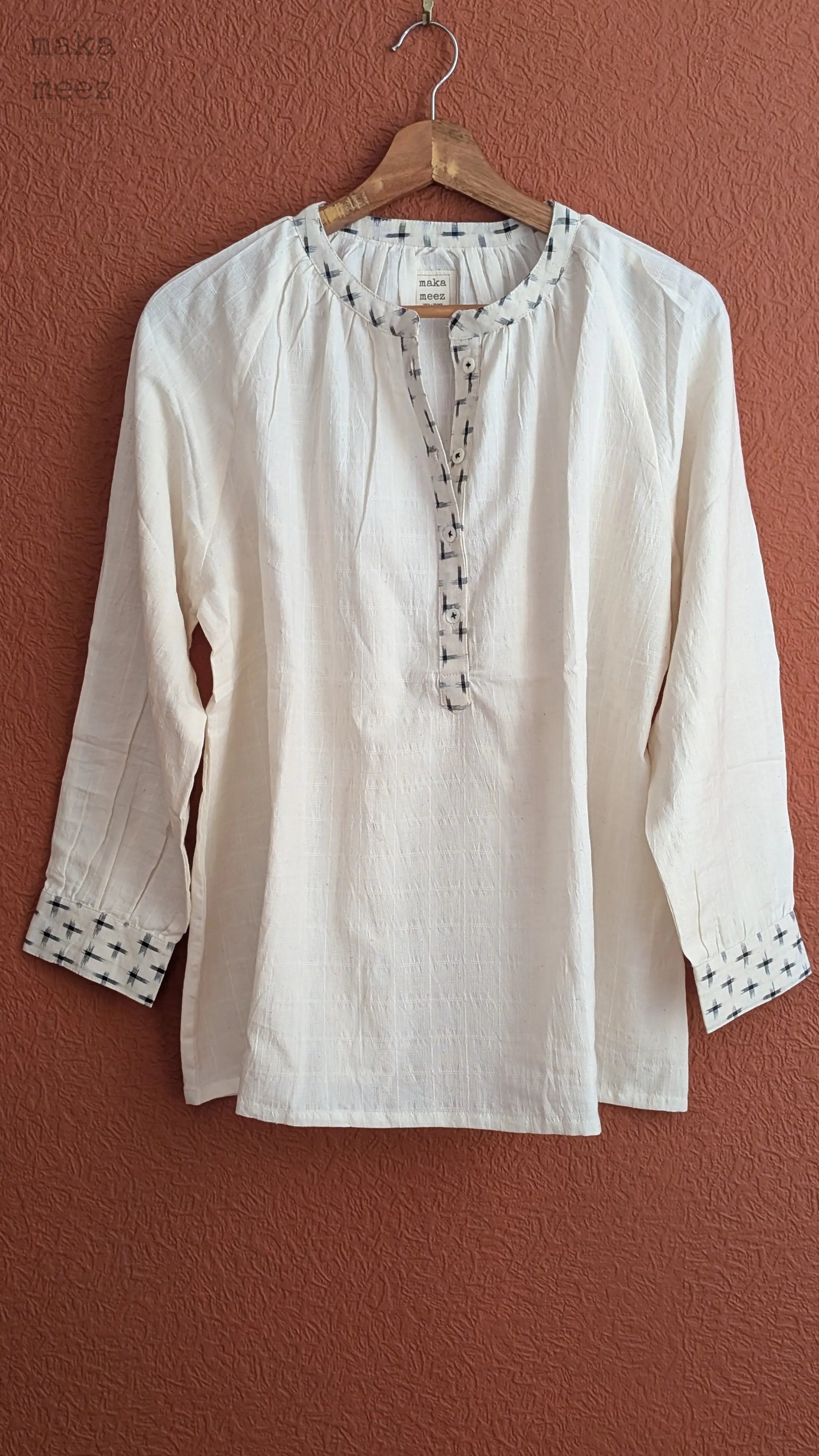 Kati Blouse - White    Makameez