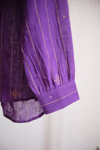 Lila Chemise Jamdani - Purple    Makameez