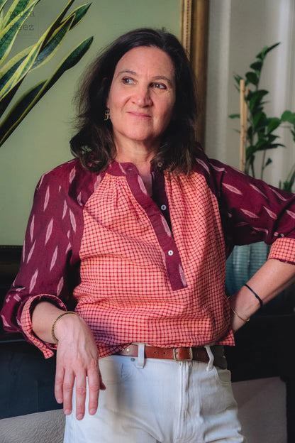 blouse femme ikat et khadi KATI 2.0