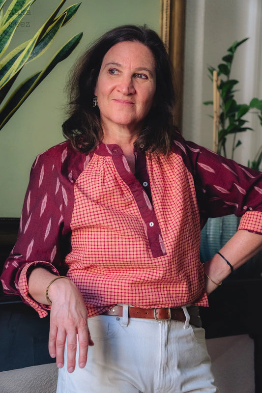 blouse femme ikat et khadi KATI 2.0
